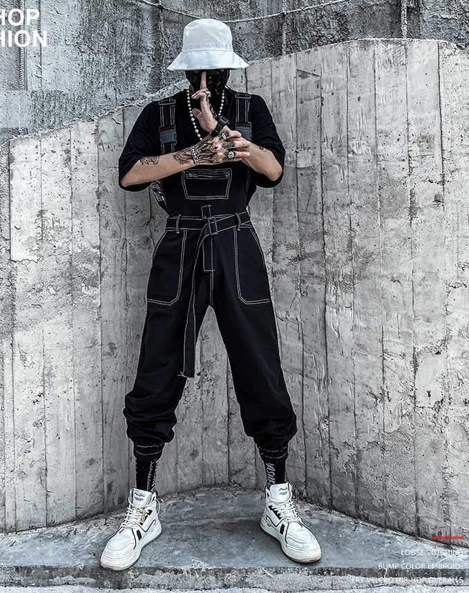 Мужской комбинезон черный с белой окантовкой купить недорого в интернет ...