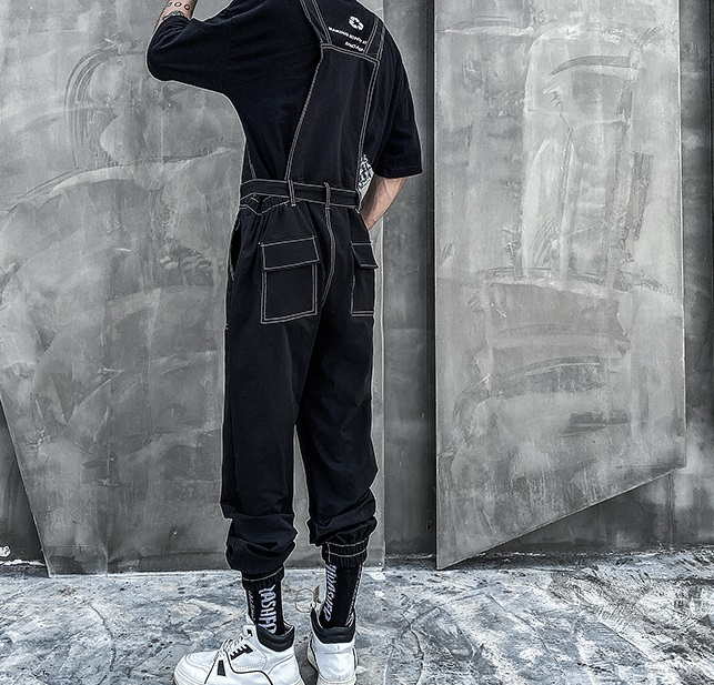 Мужской комбинезон черный с белой окантовкой купить недорого в интернет ...