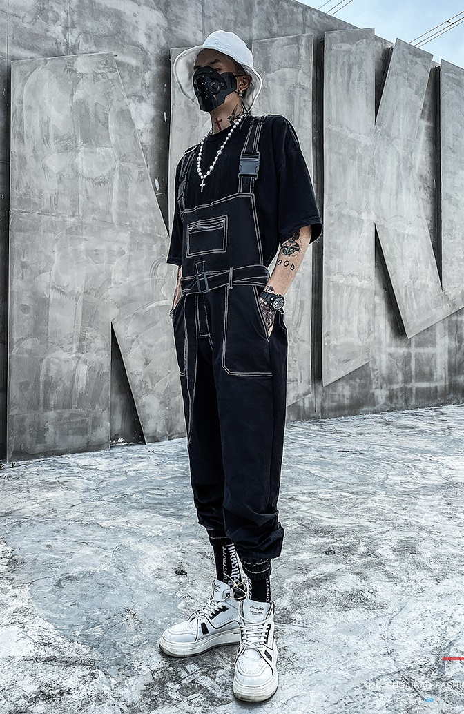 Мужской комбинезон черный с белой окантовкой купить недорого в интернет ...