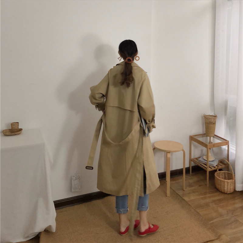 Длинный тренч пальто бежевый женский купить недорого в интернет ...