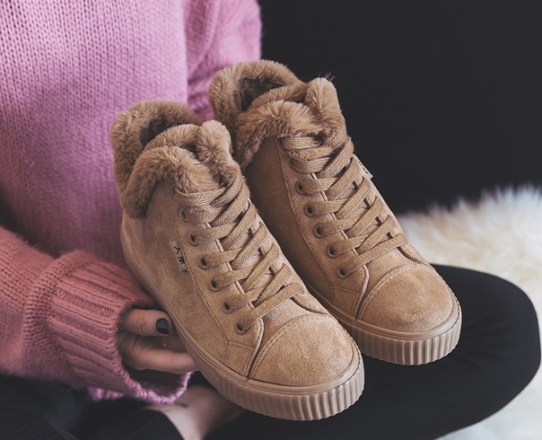 Женские замшевые кеды с теплым мехом внутри купить недорого в интернет ...