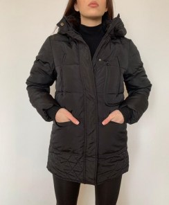 Женский пуховик парка с мехом на зиму фото