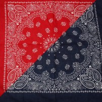 Двухцветная бандана с узорами фото