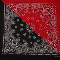 Двухцветная бандана с узорами фото