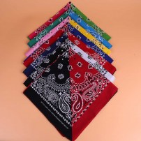 Двухцветная бандана с узорами фото