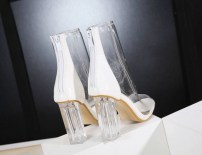 Босоножки высокие прозрачные на каблуке фото