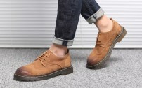 Мужские туфли броги с потертыми носками фото