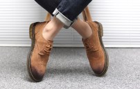 Мужские туфли броги с потертыми носками фото