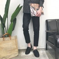 Кожаные туфли лоферы мужские черные фото