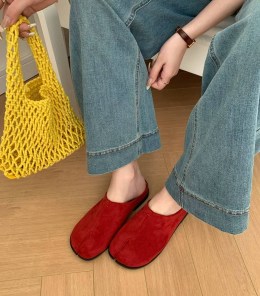 Женские яркие тапочки таби - балетки без задника фото