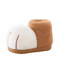 Тапочки chikoku Snowball Cat двухцветные карамельно-белые с gum-подошвой фото