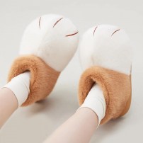 Тапочки chikoku Snowball Cat двухцветные карамельно-белые с gum-подошвой фото