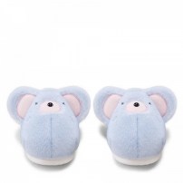 Тапочки chikoku Cute Cartoon Mouse голубые плюшевые слоник с большими розовыми ушками фото