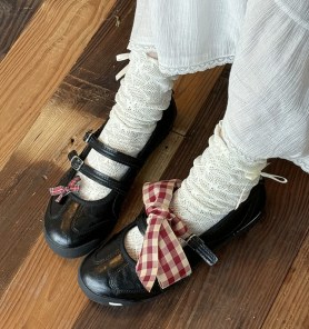 Балетки Cat and Sofa Mary Jane черные спортивные на двух ремешках с пряжками фото