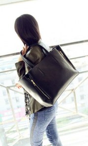 Женская сумка с боковыми замками фото