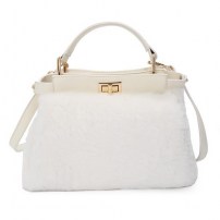 Женская ручная меховая сумка