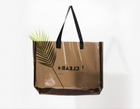 Большая прозрачная сумка с надписью фото