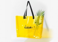 Большая прозрачная сумка с надписью фото