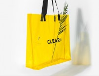 Большая прозрачная сумка с надписью фото