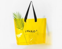 Большая прозрачная сумка с надписью фото