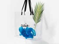 Большая прозрачная сумка с надписью фото