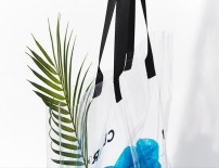 Большая прозрачная сумка с надписью фото