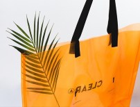 Большая прозрачная сумка с надписью фото