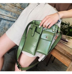 Женская сумка ремень 2 кармана фото