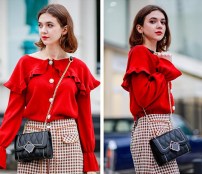 Клатч стеганий с металлической застежкой фото