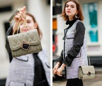 Клатч стеганий с металлической застежкой фото