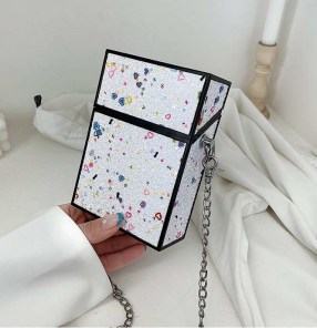 Блестящая сумка квадратная коробка фото