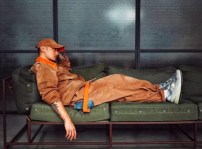 Мужской молодежный комбинезон в стиле ретро с накладным карманом и шлейками фото