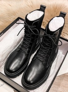 Женские черные ботинки с эластичной тканевой вставкой резинкой фото