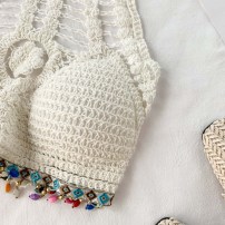 Топ синглет летний вязаный фото