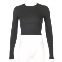 Короткая однотонная женская кофта топ фото