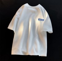 Широкая футболка со спущенными плечами вафельная фото