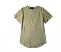 Длинная однотонная футболка мужская фото