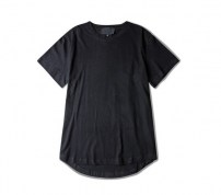 Длинная однотонная футболка мужская фото