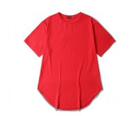 Длинная однотонная футболка мужская фото