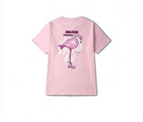 Футболка с розовым фламинго на спине фото