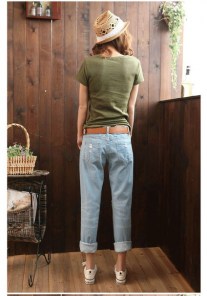 Женские рваные свободные джинсы BoyFriends фото