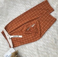 Прямые клетчатые штаны фото