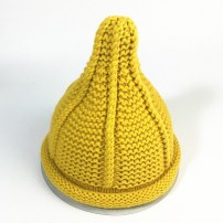 Женская вязаная заостренная шапка колпак фото