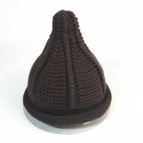 Женская вязаная заостренная шапка колпак фото