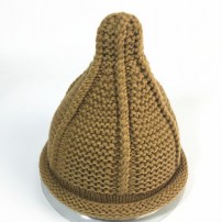 Женская вязаная заостренная шапка колпак фото