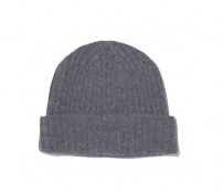 Приталенная завернутая шапка рифленая фото