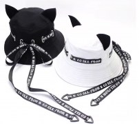 Панама с ушками и лентой фото