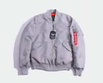 Бомбер авиатик с оранжевой подкладкой фото