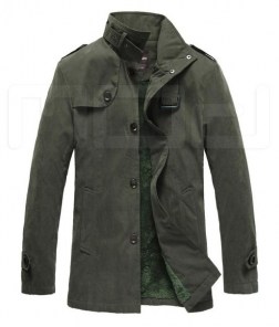 Мужское полупальто тренч на меху фото