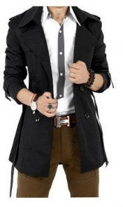 Осенний тренч плащ пальто мужское фото